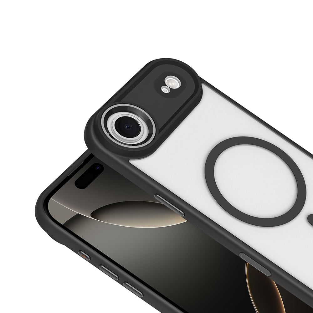 Apple iPhone 17 Air Kılıf Wireless Şarj Özellikli Zore Krom M-safe Silikon Kapak