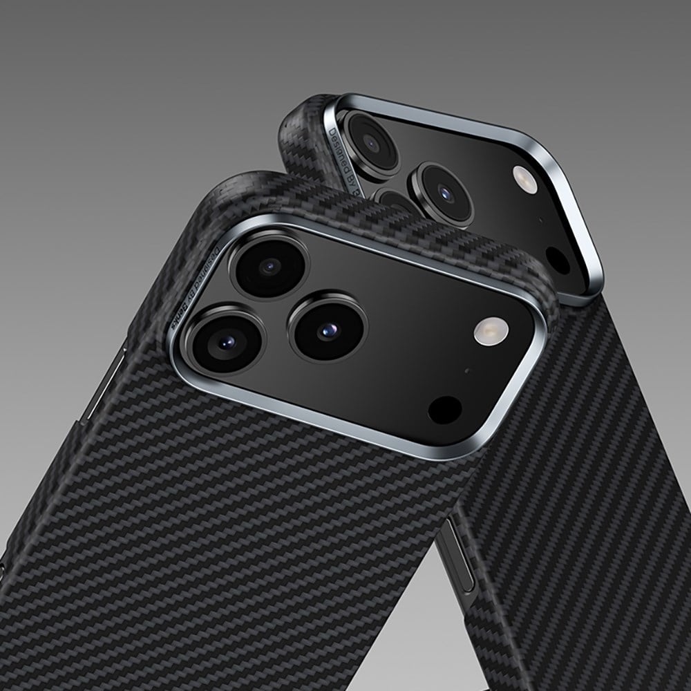 Apple iPhone 17 Kılıf Benks M-safe Şarj Özellikli Metal Kamera Çerçeveli Magnetik ArmorAir 600D Kevlar Fiber Kapak