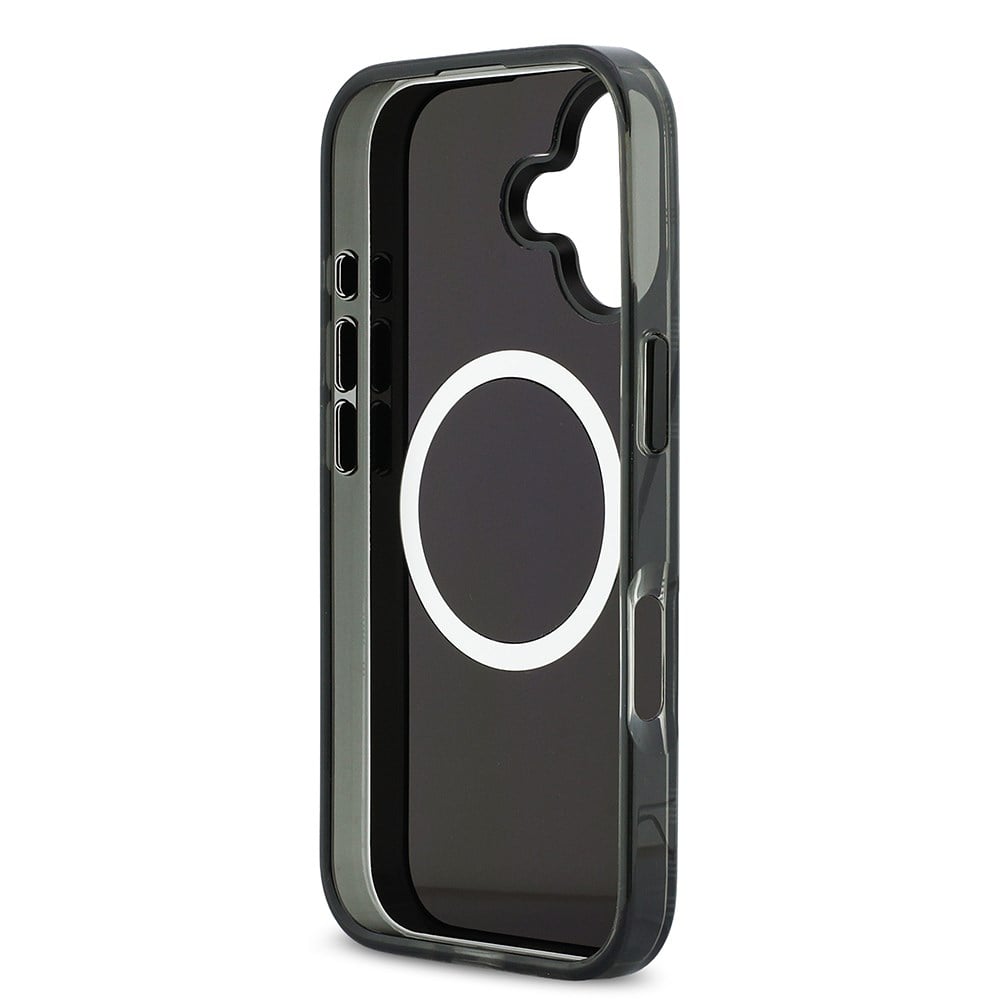 Apple iPhone 17 Kılıf BMW Orjinal Lisanslı M-safe Şarj Özellikli Metal Kamera Butonlu Yatay Şeritli M Dizayn Kapak