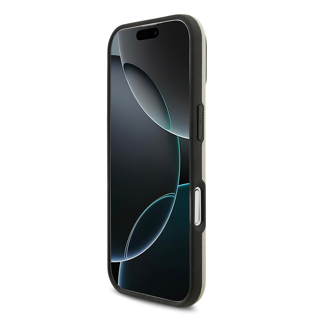 Apple iPhone 17 Kılıf BMW Orjinal Lisanslı M-safe Şarj Özellikli Metal Logolu Delikli M Dizayn Deri Kapak