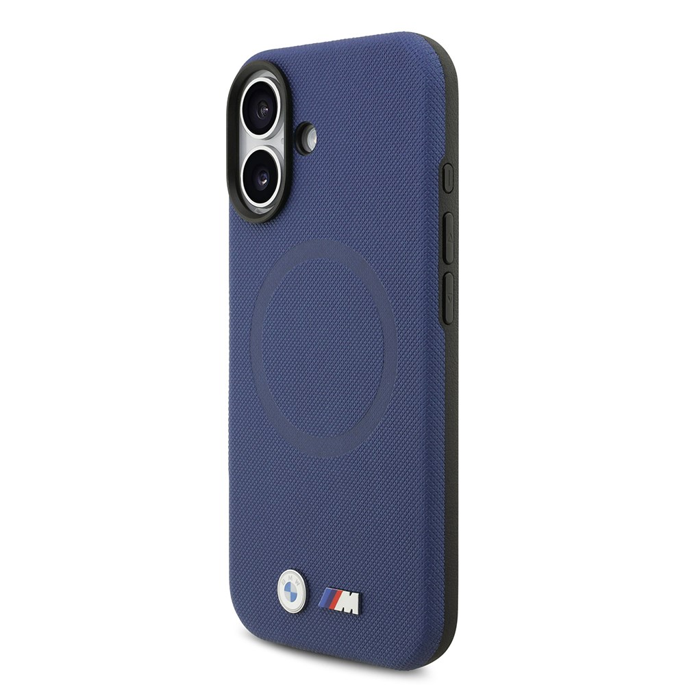 Apple iPhone 17 Kılıf BMW Orjinal Lisanslı M-safe Şarj Özellikli Metal Logolu Delikli M Dizayn Deri Kapak