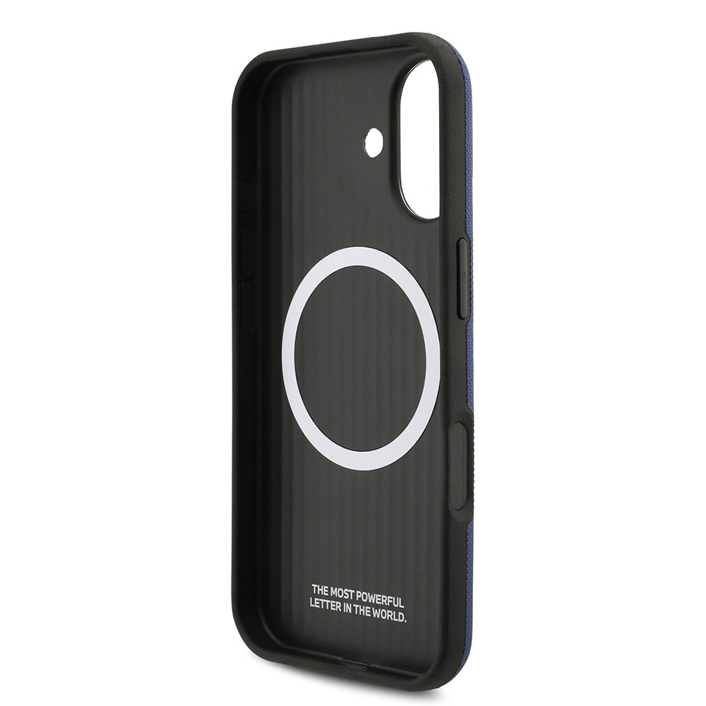 Apple iPhone 17 Kılıf BMW Orjinal Lisanslı M-safe Şarj Özellikli Metal Logolu Delikli M Dizayn Deri Kapak