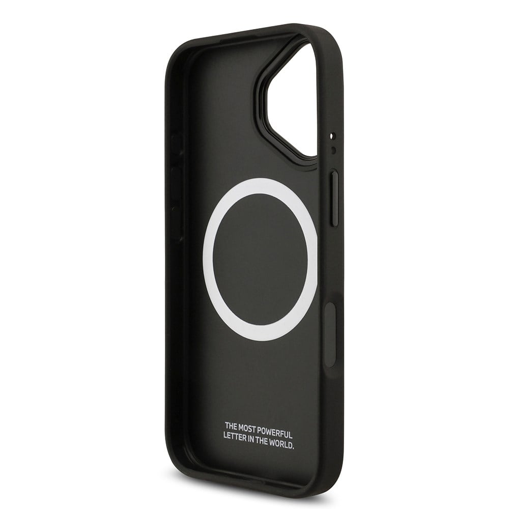 Apple iPhone 17 Kılıf BMW Orjinal Lisanslı M-safe Şarj Özellikli Karbon Fiber Metal Logolu Kapak