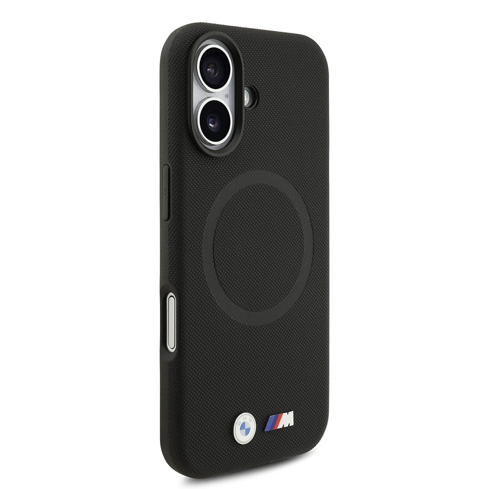 Apple iPhone 17 Kılıf BMW Orjinal Lisanslı M-safe Şarj Özellikli Metal Logolu Delikli M Dizayn Deri Kapak