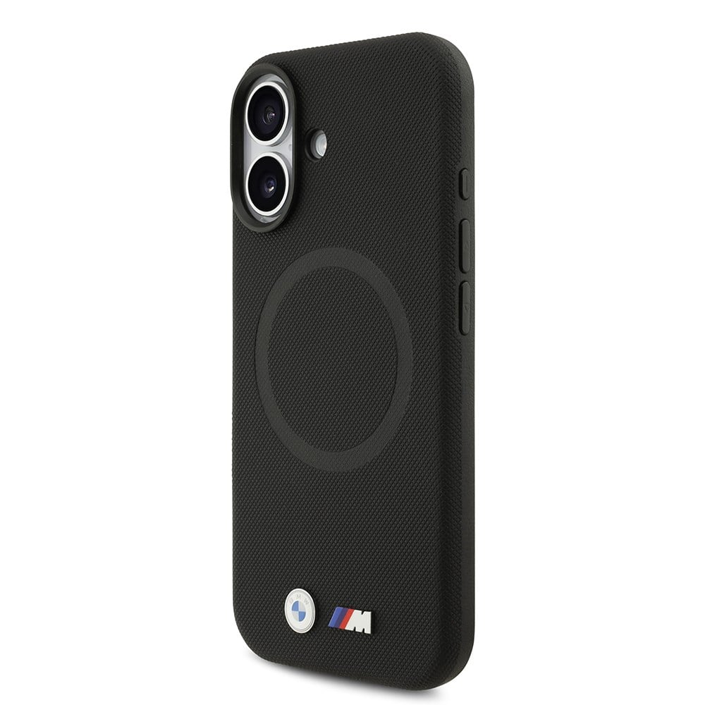 Apple iPhone 17 Kılıf BMW Orjinal Lisanslı M-safe Şarj Özellikli Metal Logolu Delikli M Dizayn Deri Kapak