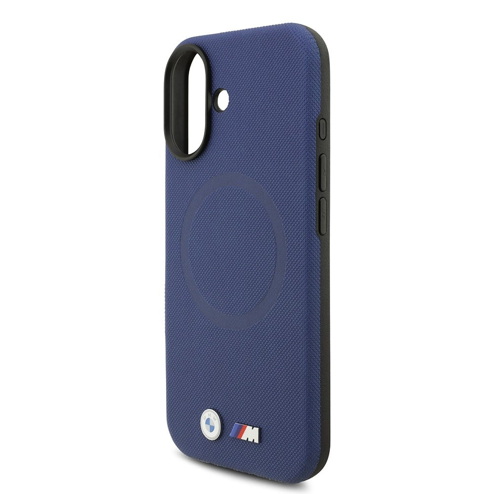 Apple iPhone 17 Kılıf BMW Orjinal Lisanslı M-safe Şarj Özellikli Metal Logolu Delikli M Dizayn Deri Kapak