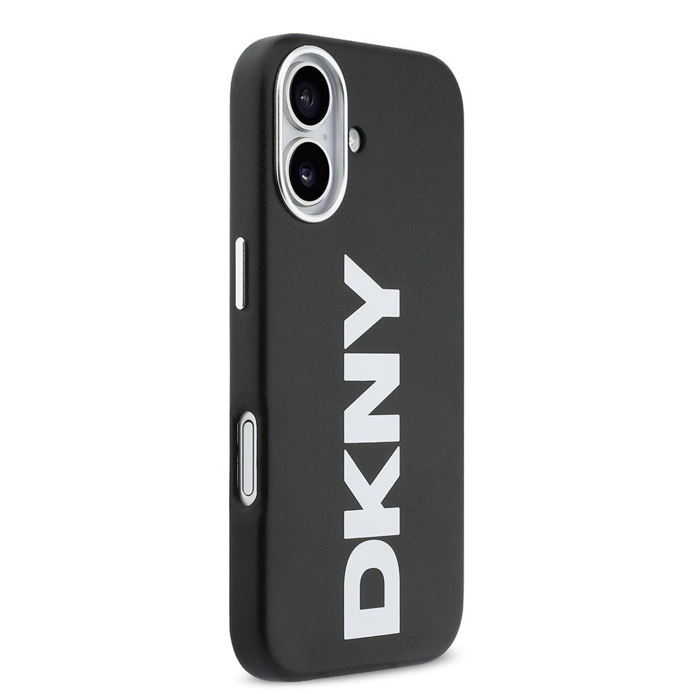 Apple iPhone 17 Kılıf DKNY Orjinal Lisanslı M-safe Şarj Özellikli PU Büyük Dikey Logolu Kapak
