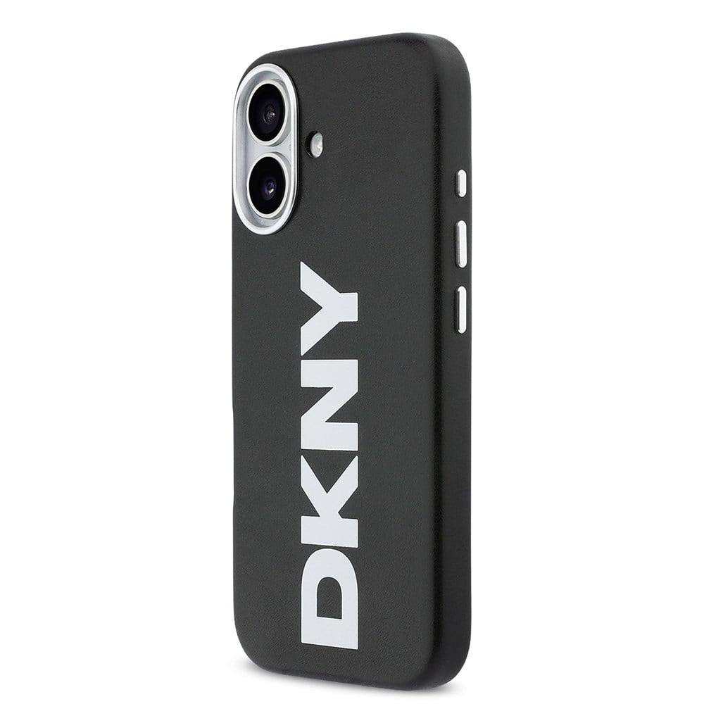 Apple iPhone 17 Kılıf DKNY Orjinal Lisanslı M-safe Şarj Özellikli PU Büyük Dikey Logolu Kapak