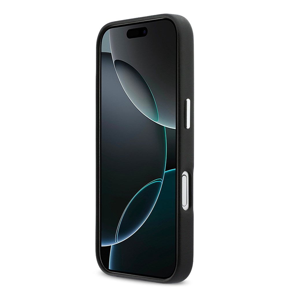 Apple iPhone 17 Kılıf DKNY Orjinal Lisanslı M-safe Şarj Özellikli PU Büyük Dikey Logolu Kapak