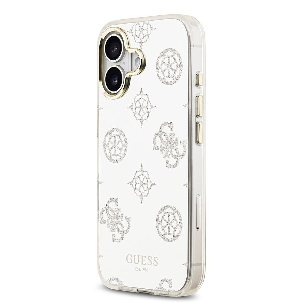 Apple iPhone 17 Kılıf Guess Orjinal Lisanslı Metal Kamera Çerçeveli Simli Aynalı Kapak
