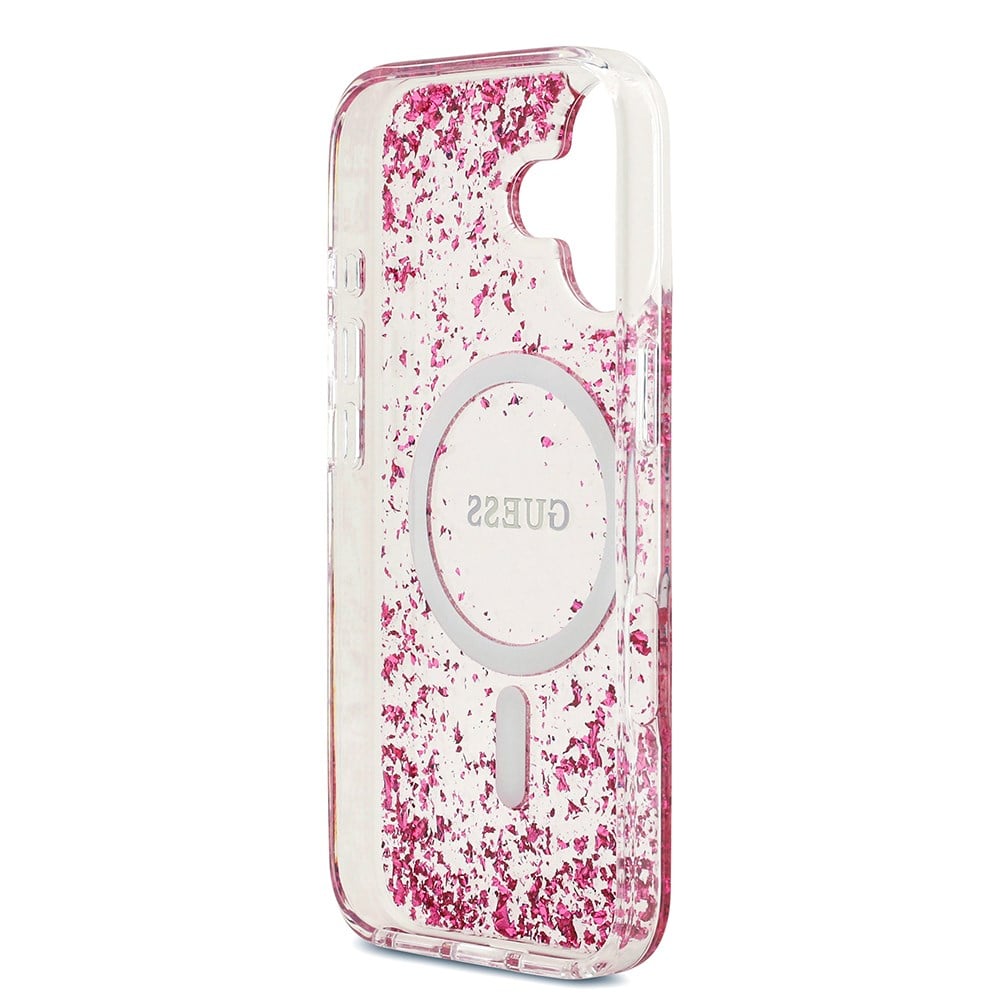 Apple iPhone 17 Kılıf Guess Orjinal Lisanslı M-safe Şarj Özellikli Transparan Resin Bottom Kapak