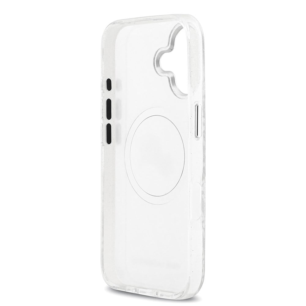 Apple iPhone 17 Kılıf Karl Lagerfeld Orjinal Lisanslı Parlayan Simli Karl & Choupette Heads Kapak