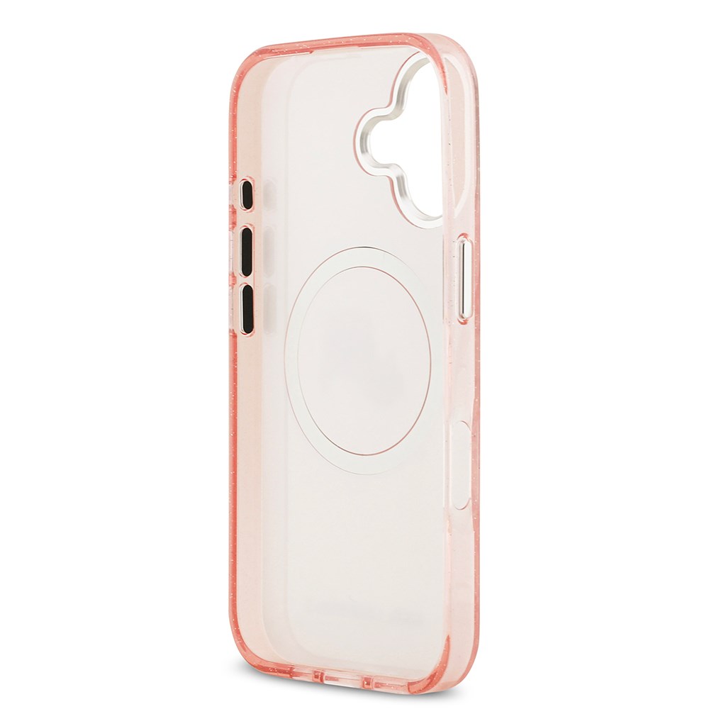 Apple iPhone 17 Kılıf Karl Lagerfeld Orjinal Lisanslı Parlayan Simli Karl & Choupette Heads Kapak