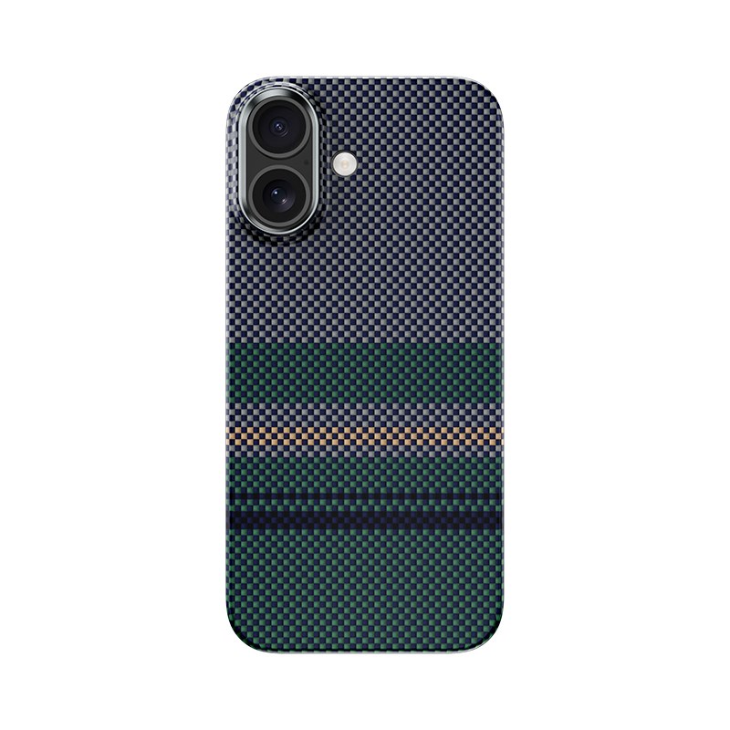 Apple iPhone 17 Kılıf M-safe Şarj Özellikli Karbon Fiber Tasarımlı Benks Aurora ArmorAir Kevlar Kapak