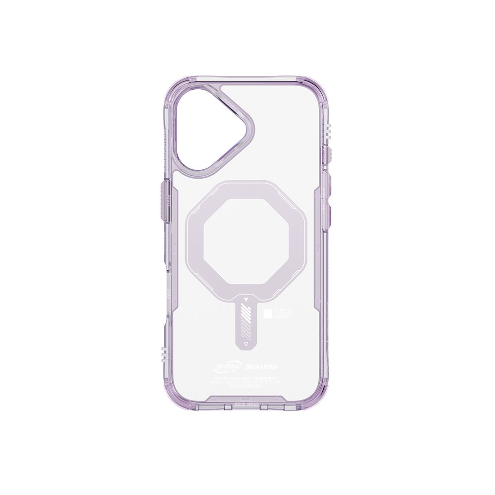 Apple iPhone 17 Kılıf M-safe Şarj Özellikli Şeffaf Airbag Tasarımlı Skinarma Saido Mag-Charge Kapak