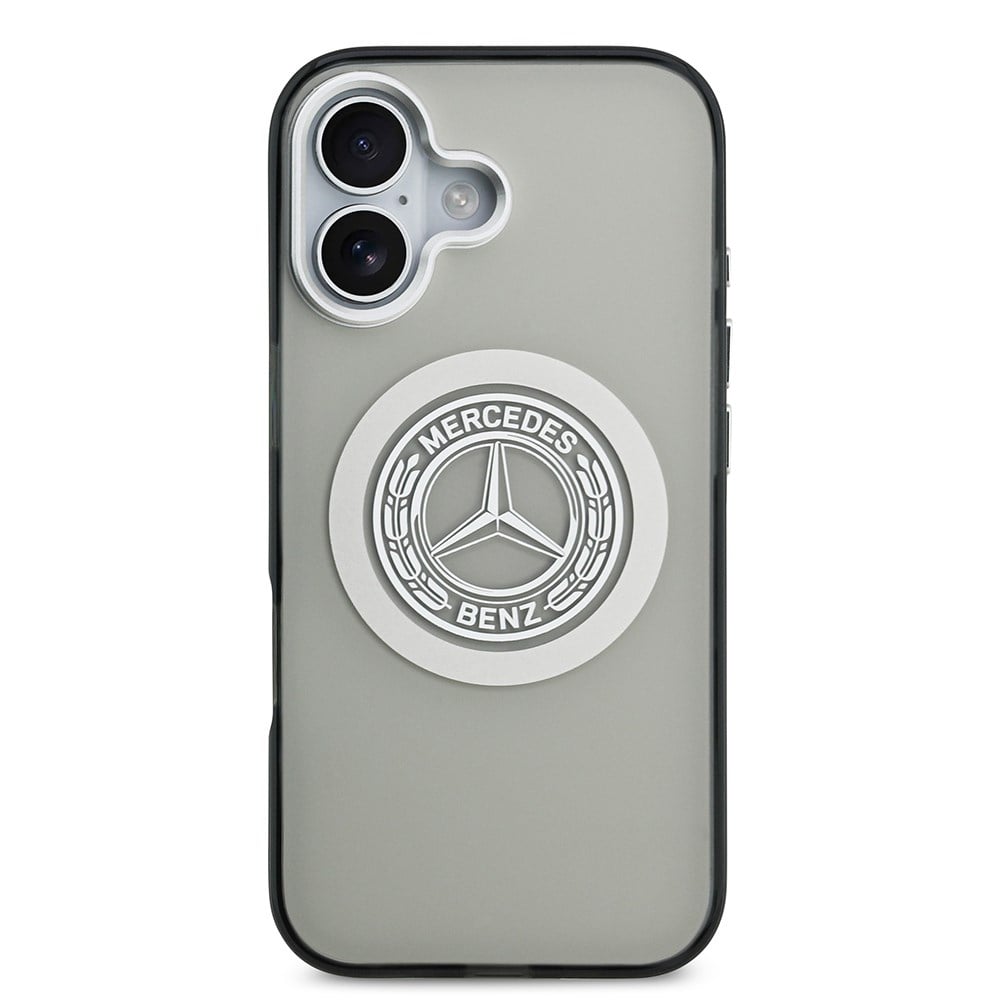 Apple iPhone 17 Kılıf Mercedes Benz Orjinal Lisanslı M-safe Şarj Özellikli Çift Katmanlı PC Nostaljik Yıldız Dizayn Kapak