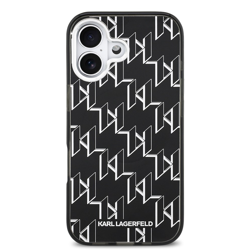 Apple iPhone 17 Kılıf Orjinal Lisanslı M-safe Şarj Özellikli Karl Lagerfeld IML Baskılı Monogram Dizayn Kapak