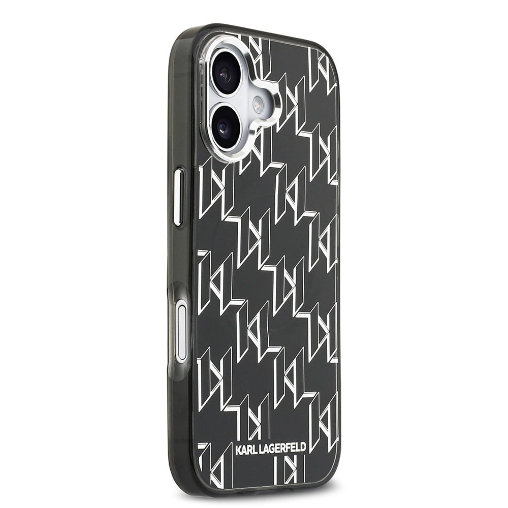 Apple iPhone 17 Kılıf Orjinal Lisanslı M-safe Şarj Özellikli Karl Lagerfeld IML Baskılı Monogram Dizayn Kapak