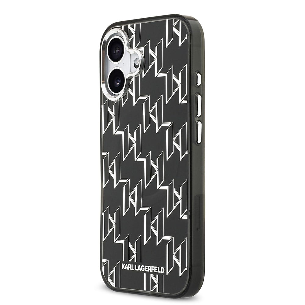 Apple iPhone 17 Kılıf Orjinal Lisanslı M-safe Şarj Özellikli Karl Lagerfeld IML Baskılı Monogram Dizayn Kapak