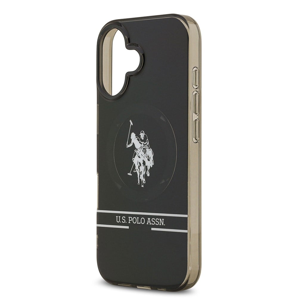 Apple iPhone 17 Kılıf U.S. Polo Assn. Orjinal Lisanslı M-safe Şarj Özellikli IML Double Horse Stripe Logolu Kapak