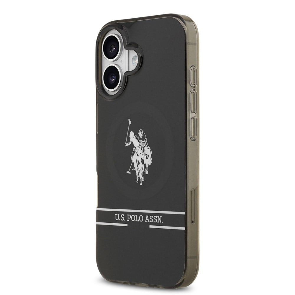 Apple iPhone 17 Kılıf U.S. Polo Assn. Orjinal Lisanslı M-safe Şarj Özellikli IML Double Horse Stripe Logolu Kapak