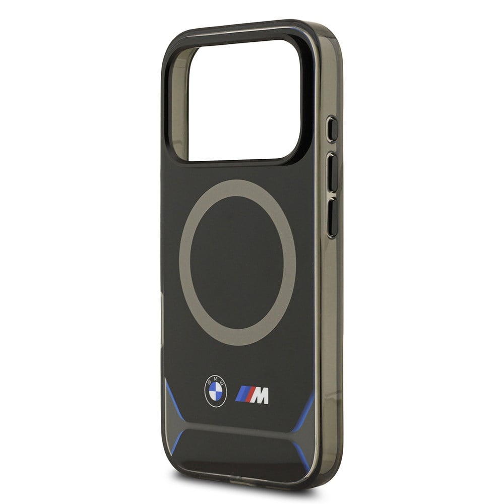Apple iPhone 17 Pro Kılıf BMW Orjinal Lisanslı M-safe Şarj Özellikli Metal Buton Tasarımlı IML Baskılı M Dizayn Kapak