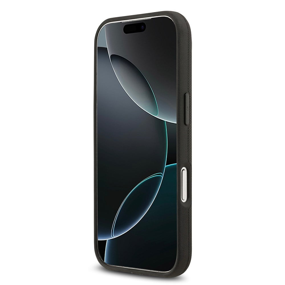 Apple iPhone 17 Pro Kılıf BMW Orjinal Lisanslı M-safe Şarj Özellikli Metal Logolu Delikli M Dizayn Deri Kapak