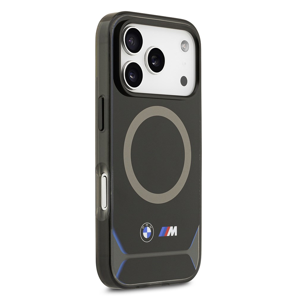Apple iPhone 17 Pro Kılıf BMW Orjinal Lisanslı M-safe Şarj Özellikli Metal Buton Tasarımlı IML Baskılı M Dizayn Kapak