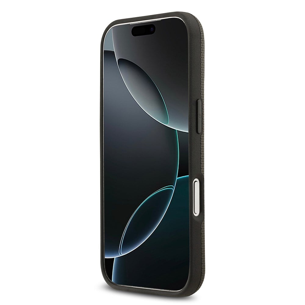 Apple iPhone 17 Pro Kılıf BMW Orjinal Lisanslı M-safe Şarj Özellikli Metal Logolu Delikli M Dizayn Deri Kapak