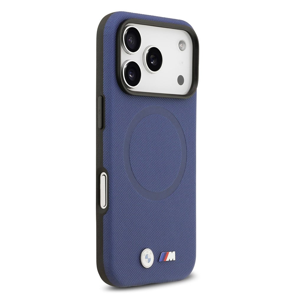Apple iPhone 17 Pro Kılıf BMW Orjinal Lisanslı M-safe Şarj Özellikli Metal Logolu Delikli M Dizayn Deri Kapak