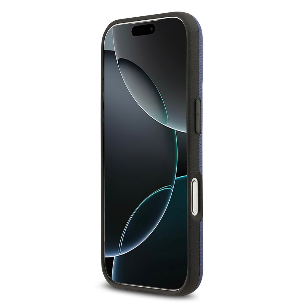 Apple iPhone 17 Pro Kılıf BMW Orjinal Lisanslı M-safe Şarj Özellikli Metal Logolu Delikli M Dizayn Deri Kapak