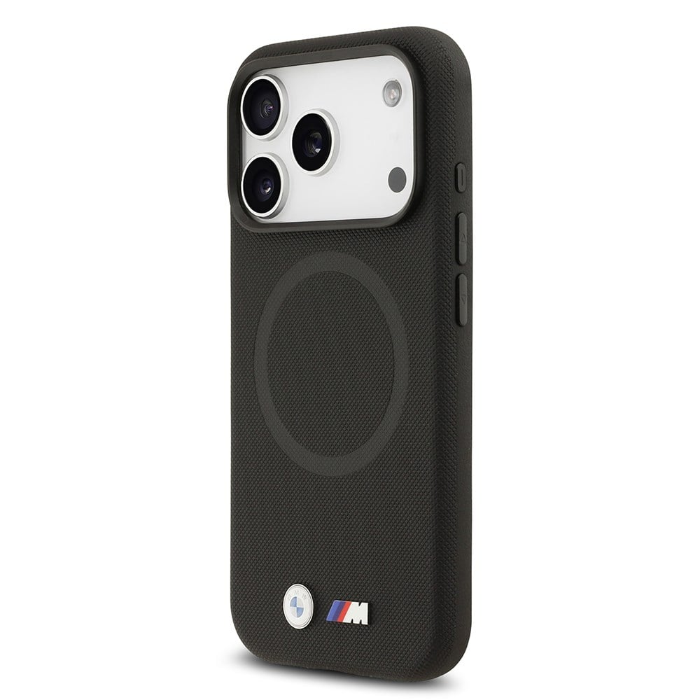 Apple iPhone 17 Pro Kılıf BMW Orjinal Lisanslı M-safe Şarj Özellikli Metal Logolu Delikli M Dizayn Deri Kapak