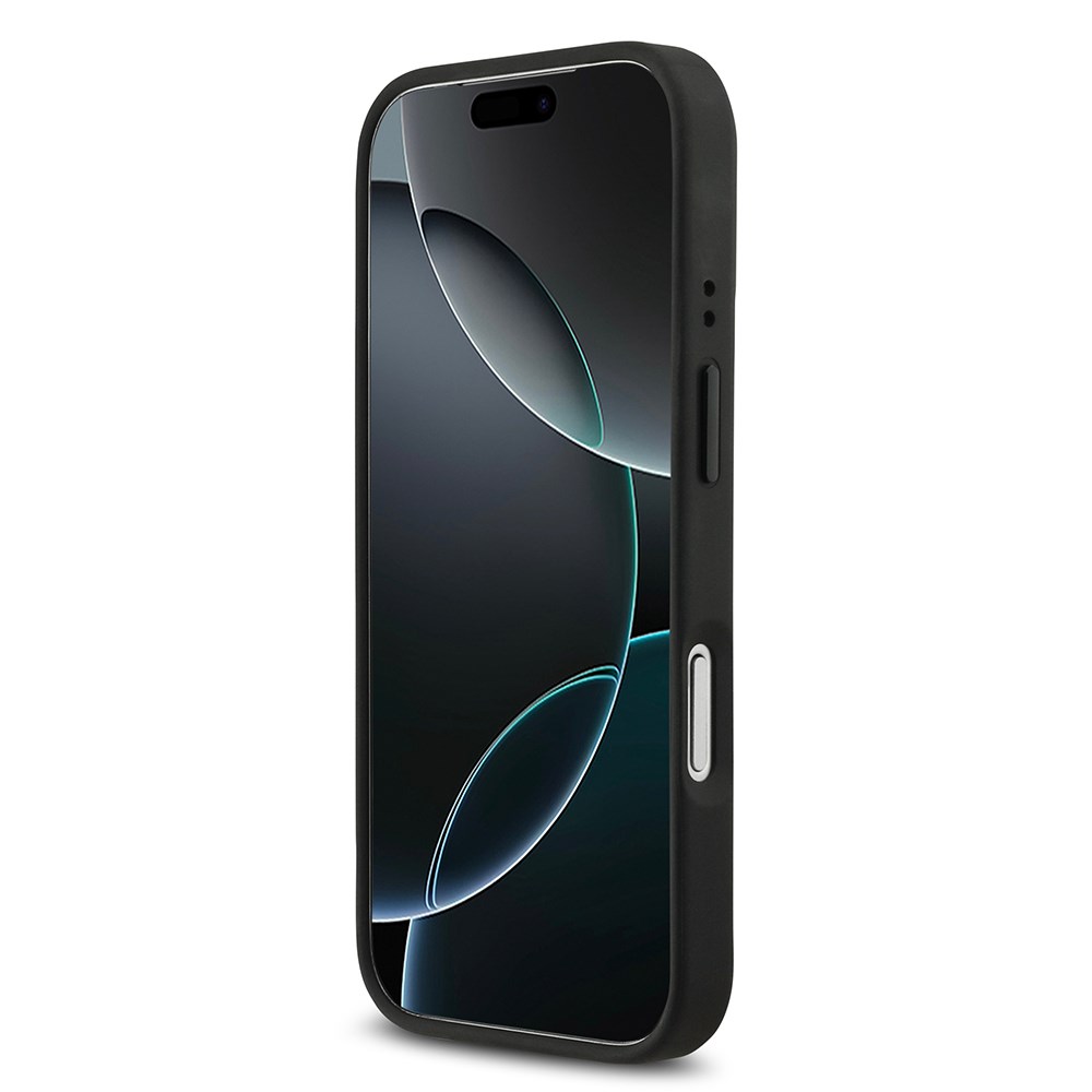 Apple iPhone 17 Pro Kılıf BMW Orjinal Lisanslı M-safe Şarj Özellikli Deri Arka Yüzey Metal Logolu Delikli Şerit Tasarımlı Kapak