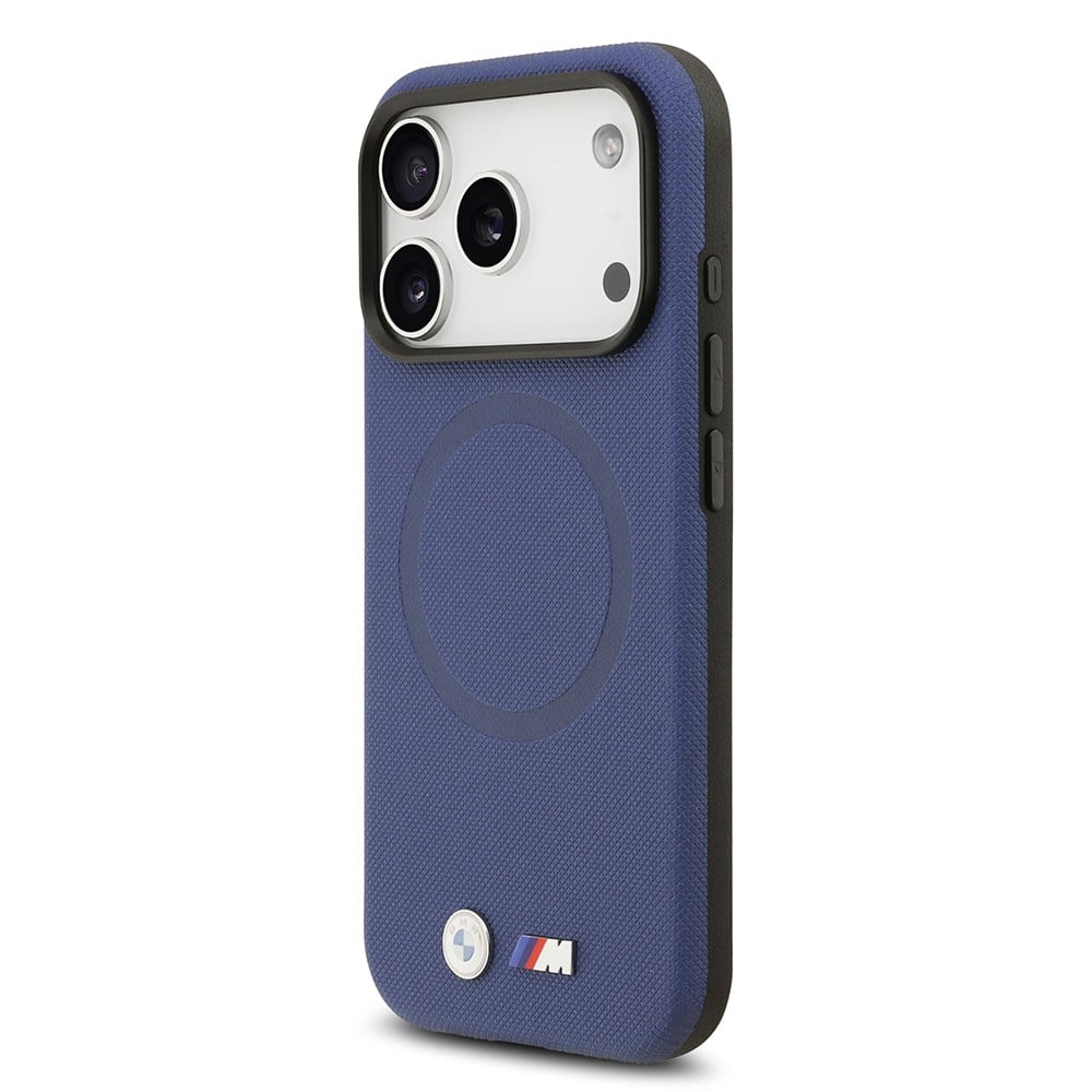 Apple iPhone 17 Pro Kılıf BMW Orjinal Lisanslı M-safe Şarj Özellikli Metal Logolu Delikli M Dizayn Deri Kapak