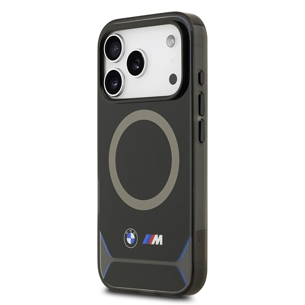 Apple iPhone 17 Pro Kılıf BMW Orjinal Lisanslı M-safe Şarj Özellikli Metal Buton Tasarımlı IML Baskılı M Dizayn Kapak