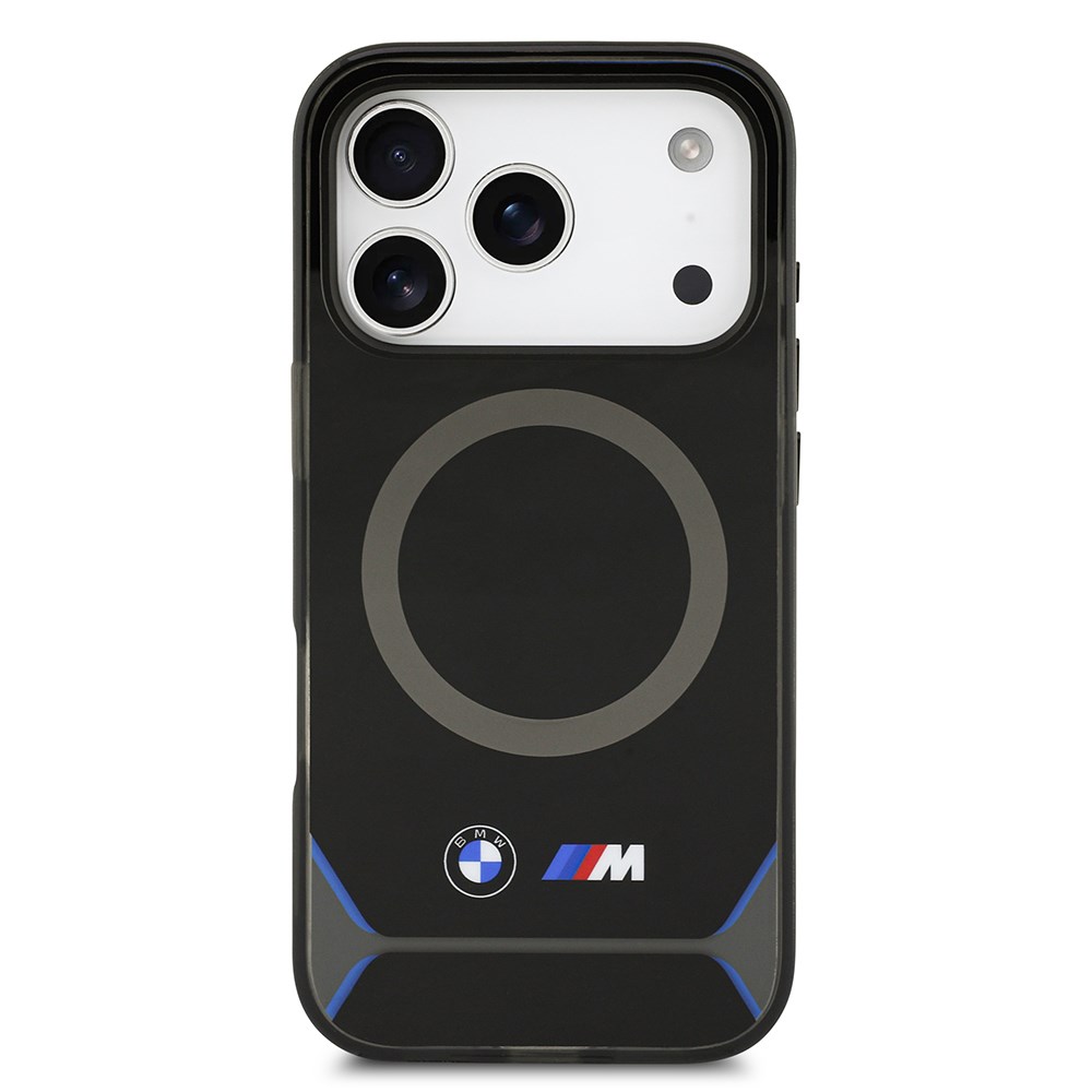 Apple iPhone 17 Pro Kılıf BMW Orjinal Lisanslı M-safe Şarj Özellikli Metal Buton Tasarımlı IML Baskılı M Dizayn Kapak