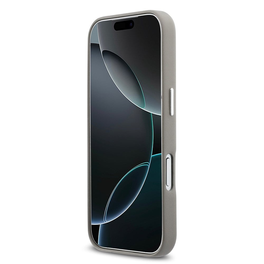Apple iPhone 17 Pro Kılıf DKNY Orjinal Lisanslı M-safe Şarj Özellikli PU Büyük Dikey Logolu Kapak