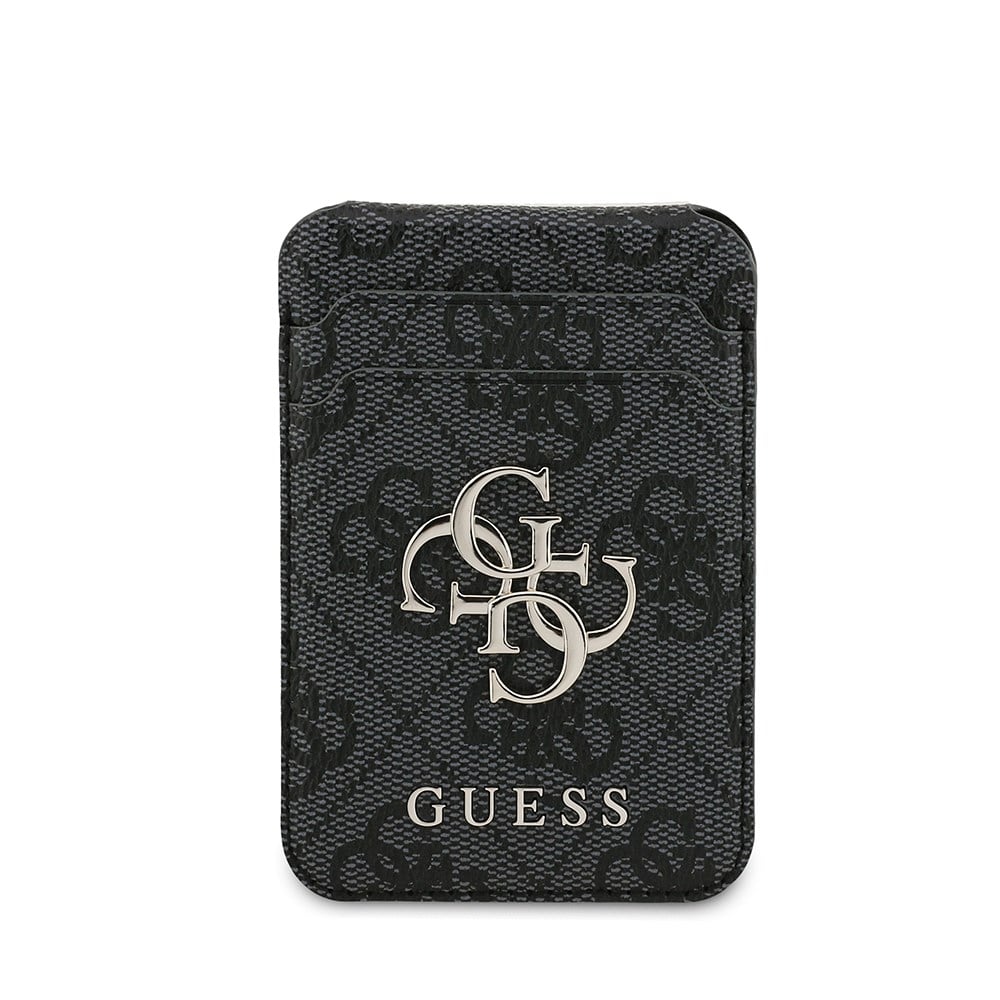 Apple iPhone 17 Pro Kılıf Guess Orjinal Lisanslı M-safe Şarj Özellikli 4G Metal Büyük Logolu Kartlıklı Kapak