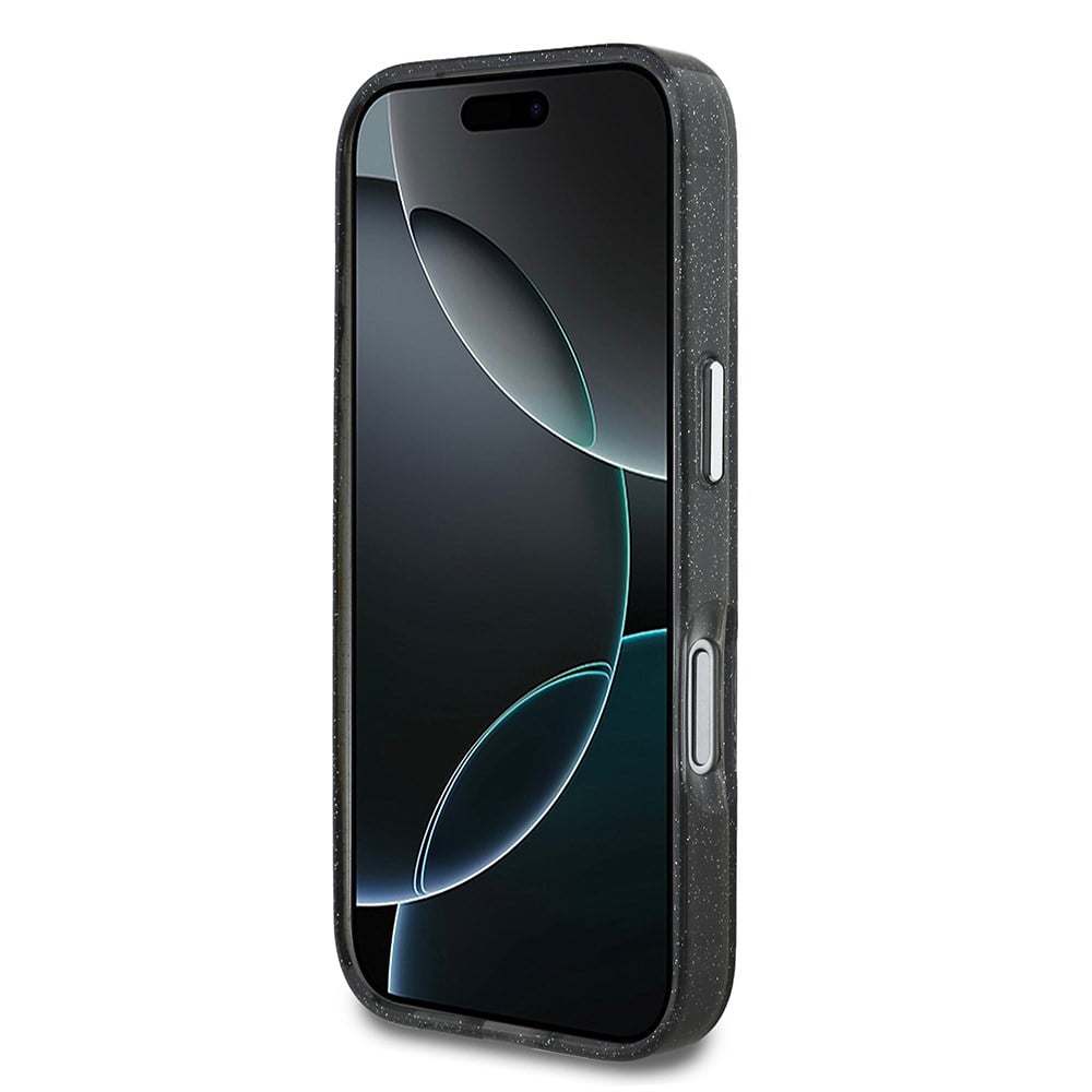 Apple iPhone 17 Pro Kılıf Karl Lagerfeld Orjinal Lisanslı Parlayan Simli Karl & Choupette Sketch Logo Kapak