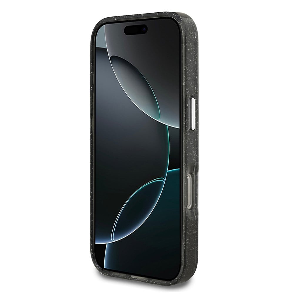 Apple iPhone 17 Pro Kılıf Karl Lagerfeld Orjinal Lisanslı Parlayan Simli Karl & Choupette Heads Kapak