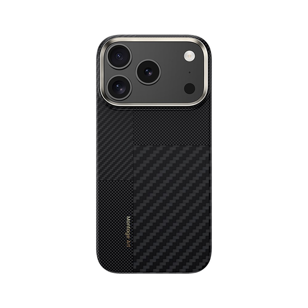 Apple iPhone 17 Pro Kılıf M-safe Şarj Özellikli Karbon Fiber Benks Montage ArmorAir Kevlar Kapak
