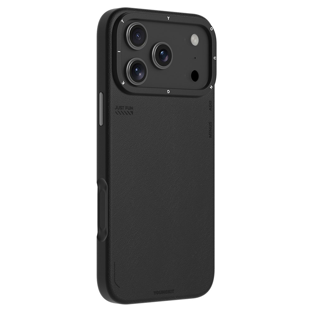 Apple iPhone 17 Pro Kılıf M-safe Şarj Özellikli Basit Mat Deri Desenli Youngkit Tech Fashion Serisi Kapak