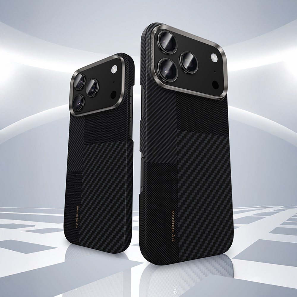 Apple iPhone 17 Pro Kılıf M-safe Şarj Özellikli Karbon Fiber Benks Montage ArmorAir Kevlar Kapak