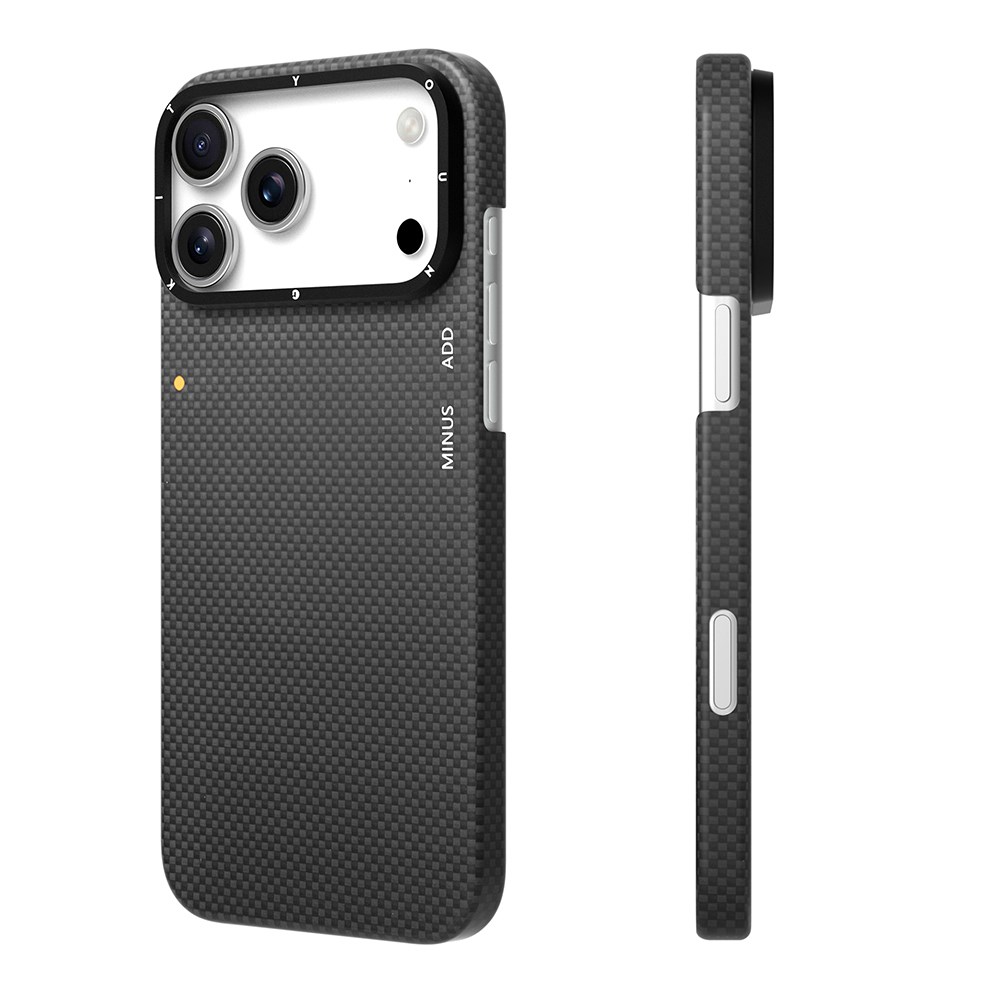 Apple iPhone 17 Pro Kılıf M-safe Şarj Özellikli Aramid Fiber Youngkit 1500D Extreme Wing Titanyum-Gold Serisi Kapak