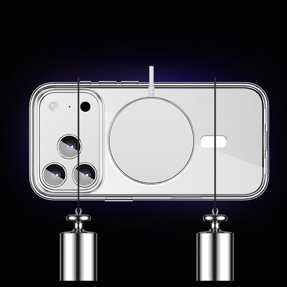 Apple iPhone 17 Pro Kılıf M-safe Şarj Özellikli Transparan Sert PC Wlons Pita Kapak