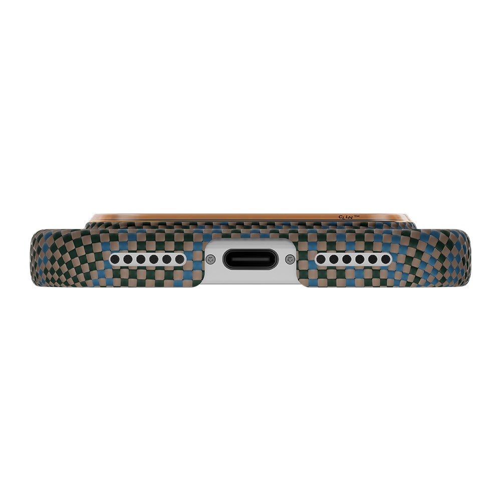 Apple iPhone 17 Pro Kılıf M-safe Şarj Özellikli Aramid Fiber Pitaka Breath of Veins Serisi Kapak
