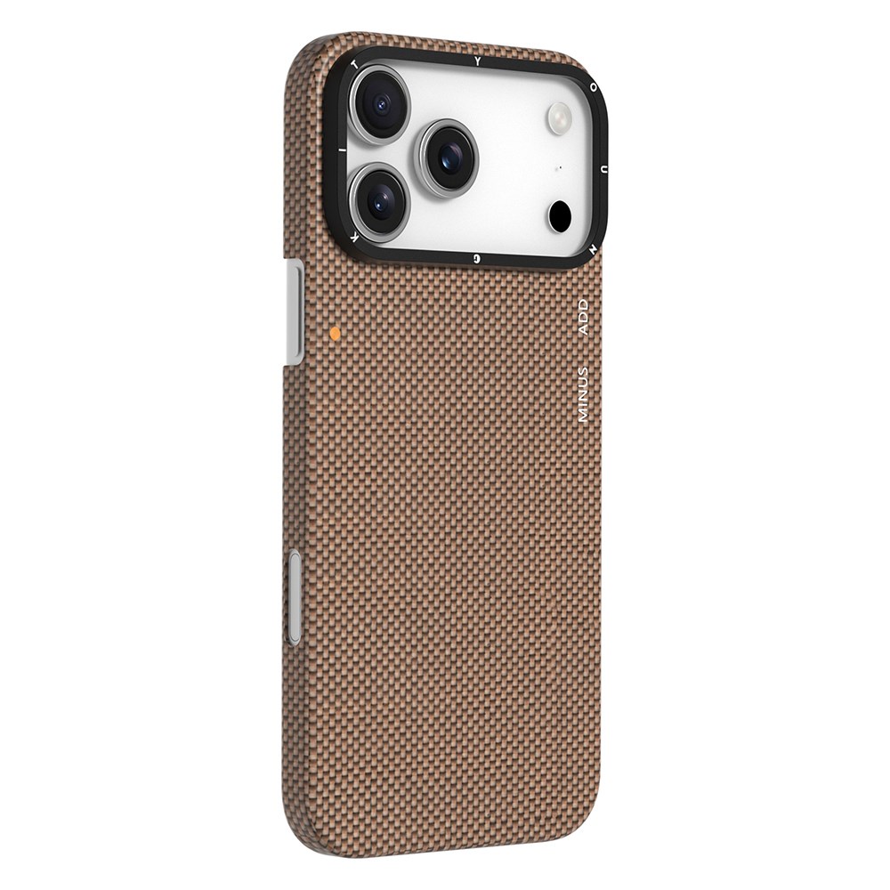 Apple iPhone 17 Pro Kılıf M-safe Şarj Özellikli Aramid Fiber Youngkit 1500D Extreme Wing Titanyum-Gold Serisi Kapak