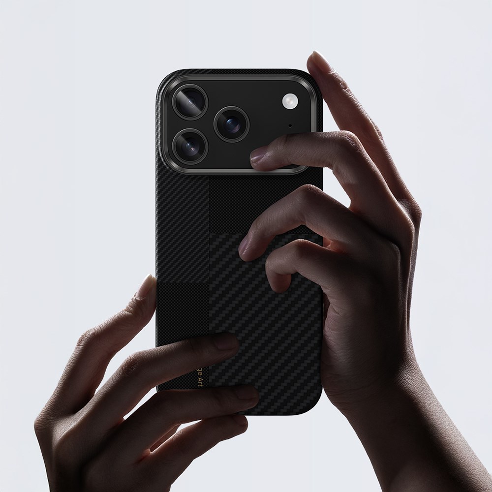 Apple iPhone 17 Pro Kılıf M-safe Şarj Özellikli Karbon Fiber Benks Montage ArmorAir Kevlar Kapak