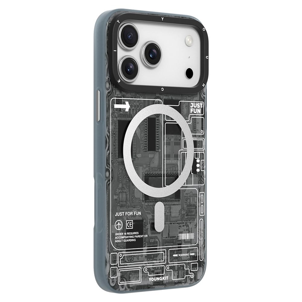 Apple iPhone 17 Pro Kılıf M-safe Şarj Özellikli Kamera Denetim Butonlu Youngkit Technology Serisi Kapak