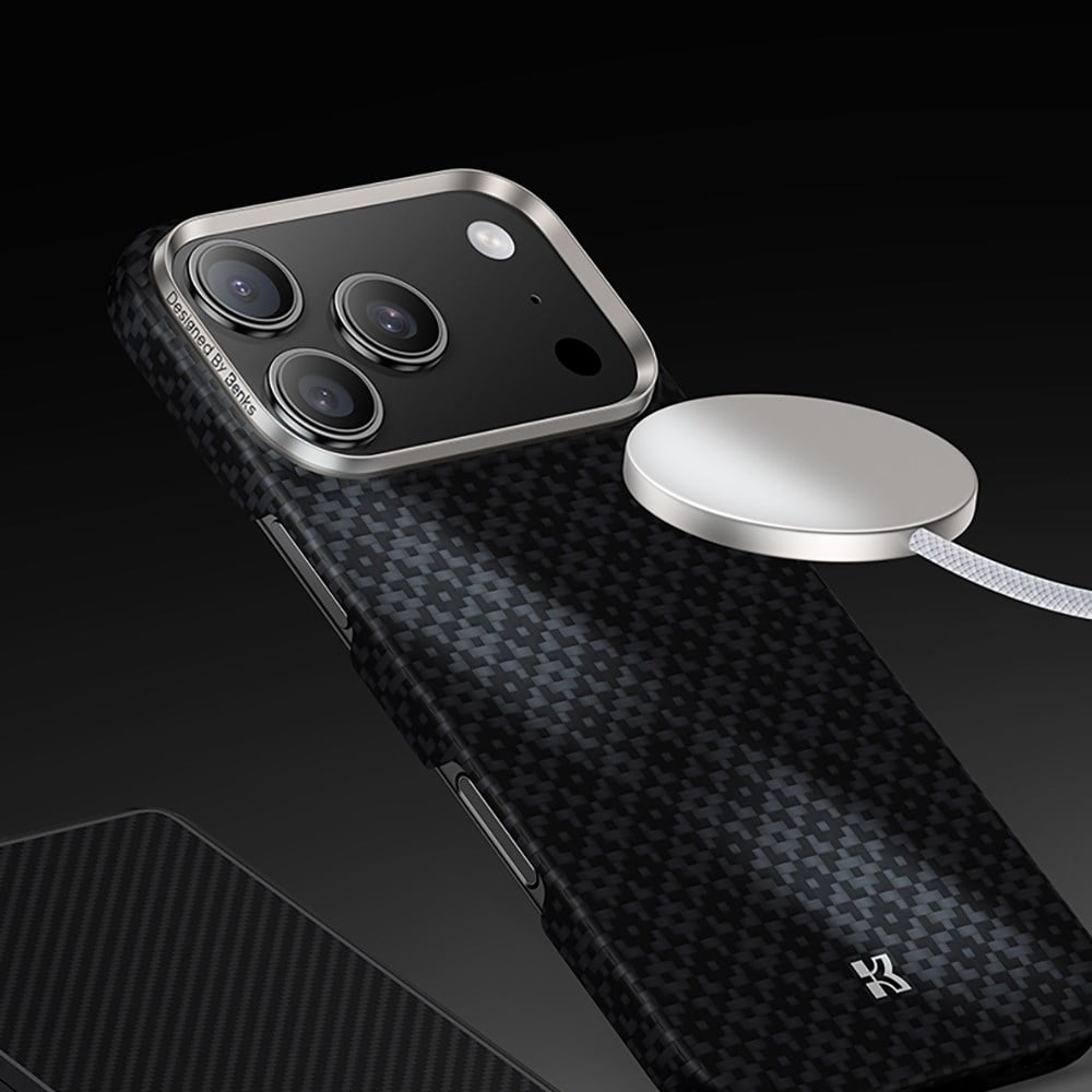 Apple iPhone 17 Pro Kılıf M-Safe Şarj Özellikli Benks ArmorAir ArmorGrid Serisi Kevlar Kapak